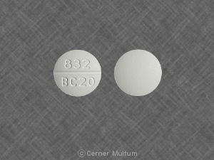 832 BC 20 Pill White Round 10mm - Pill Identifier